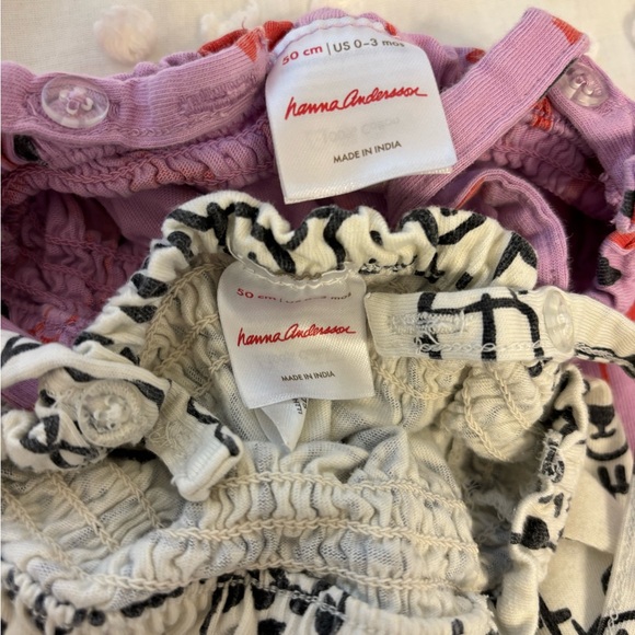 Hannah Andersson Rompers, size 0-3 months - Picture 2 of 2